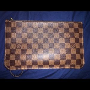 Authentic Louis Vuitton Damier Ebene MM Wristlet